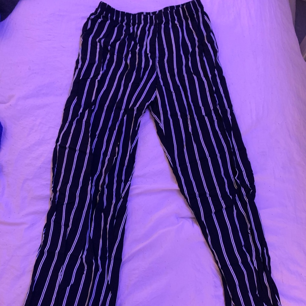 Flare striped pants